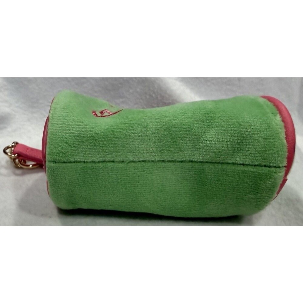 Juicy Couture Retro Green Pink Velour Mini Barrel Charm - Picture 9 of 10